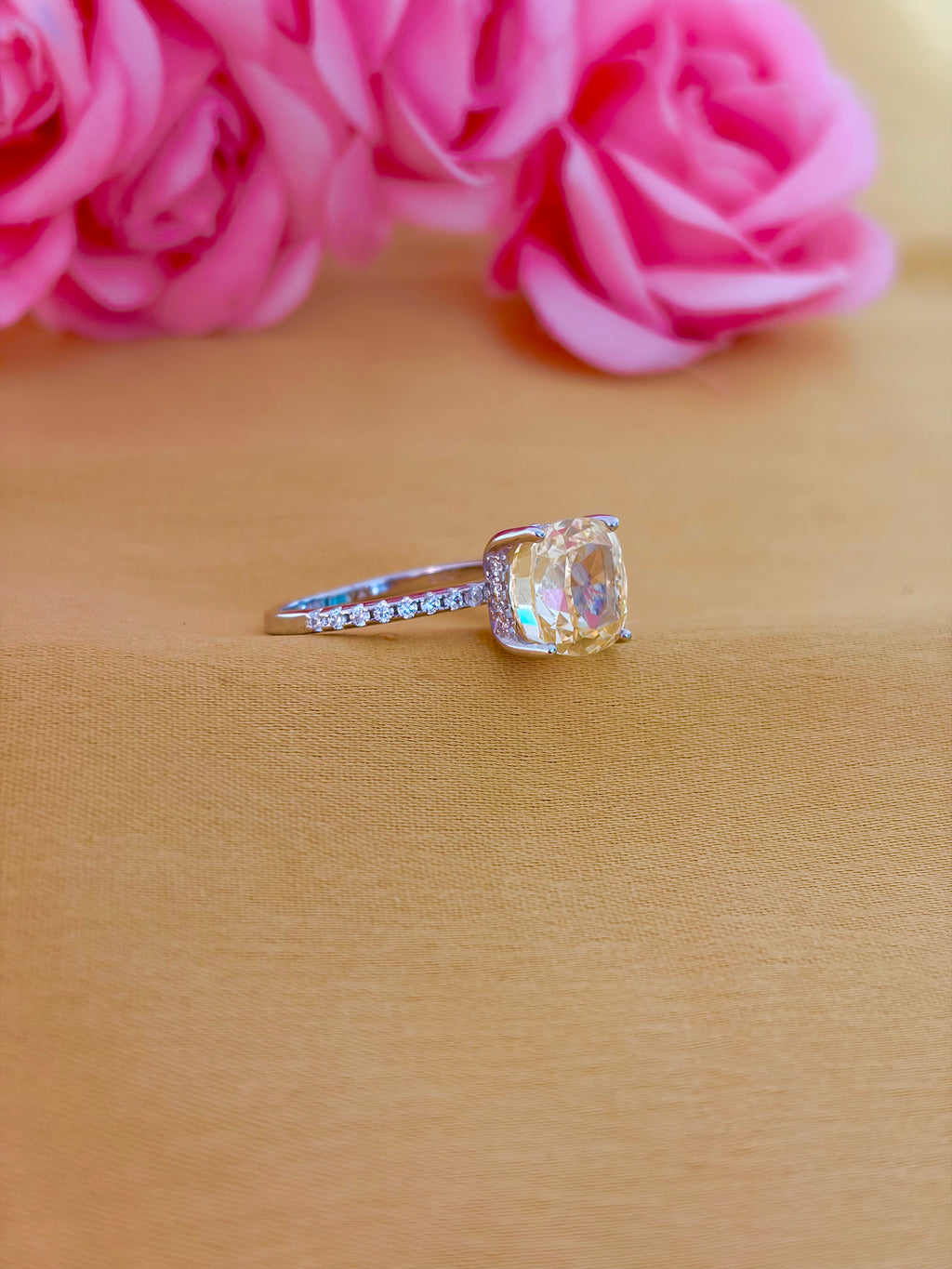Ivory Crown Solitaire Ring