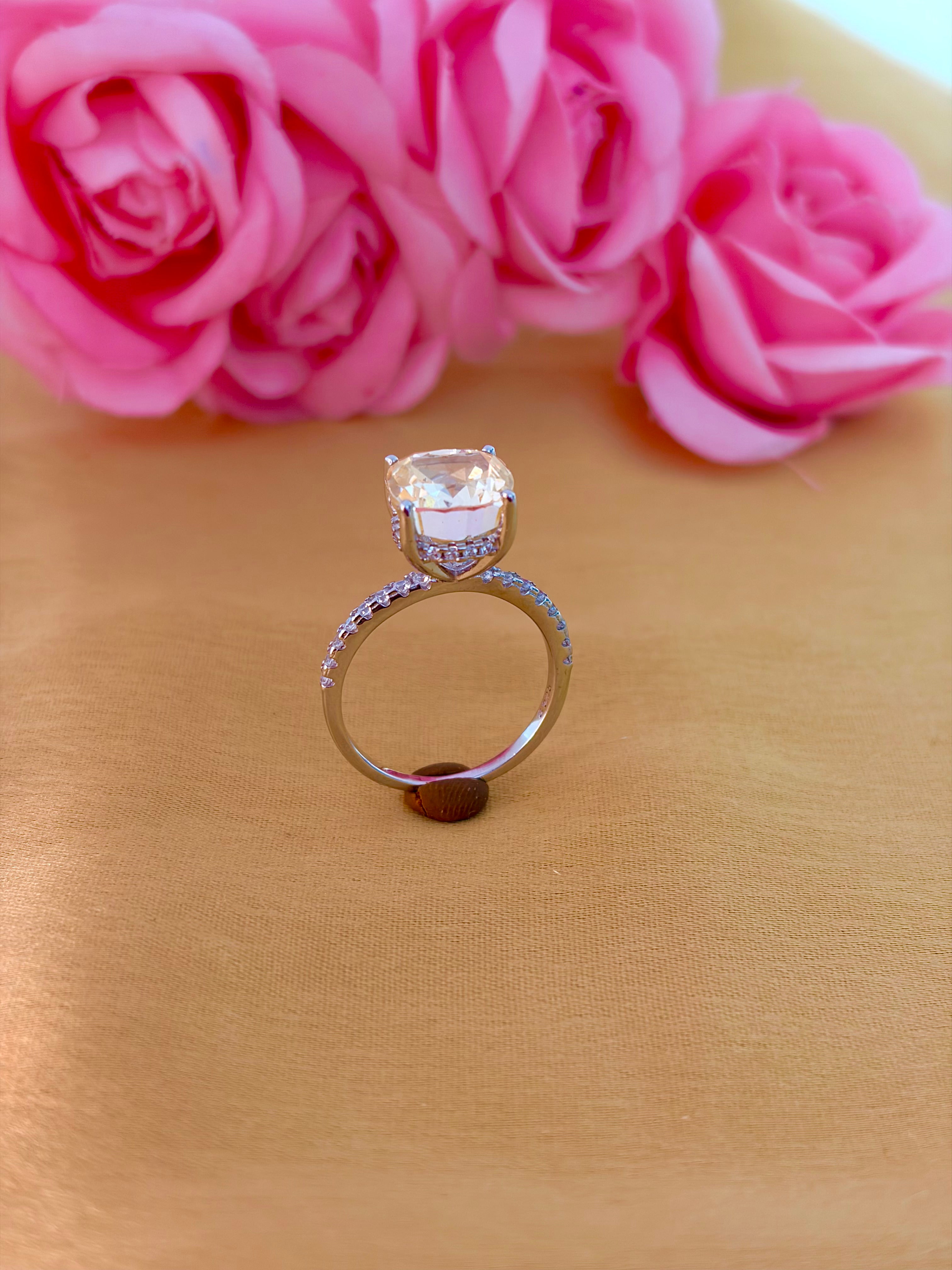 Ivory Crown Solitaire Ring