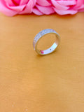 Amara Cubic Zircon Silver Band Ring
