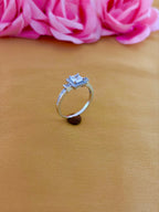 Aurora Square Halo Ring