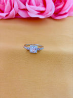Aurora Square Halo Ring
