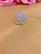 Amara Heart Lattice Cubic Zircon Ring