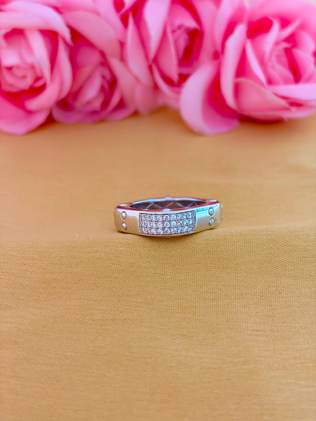 Celeste Studded Cubic Zircon Statement Ring