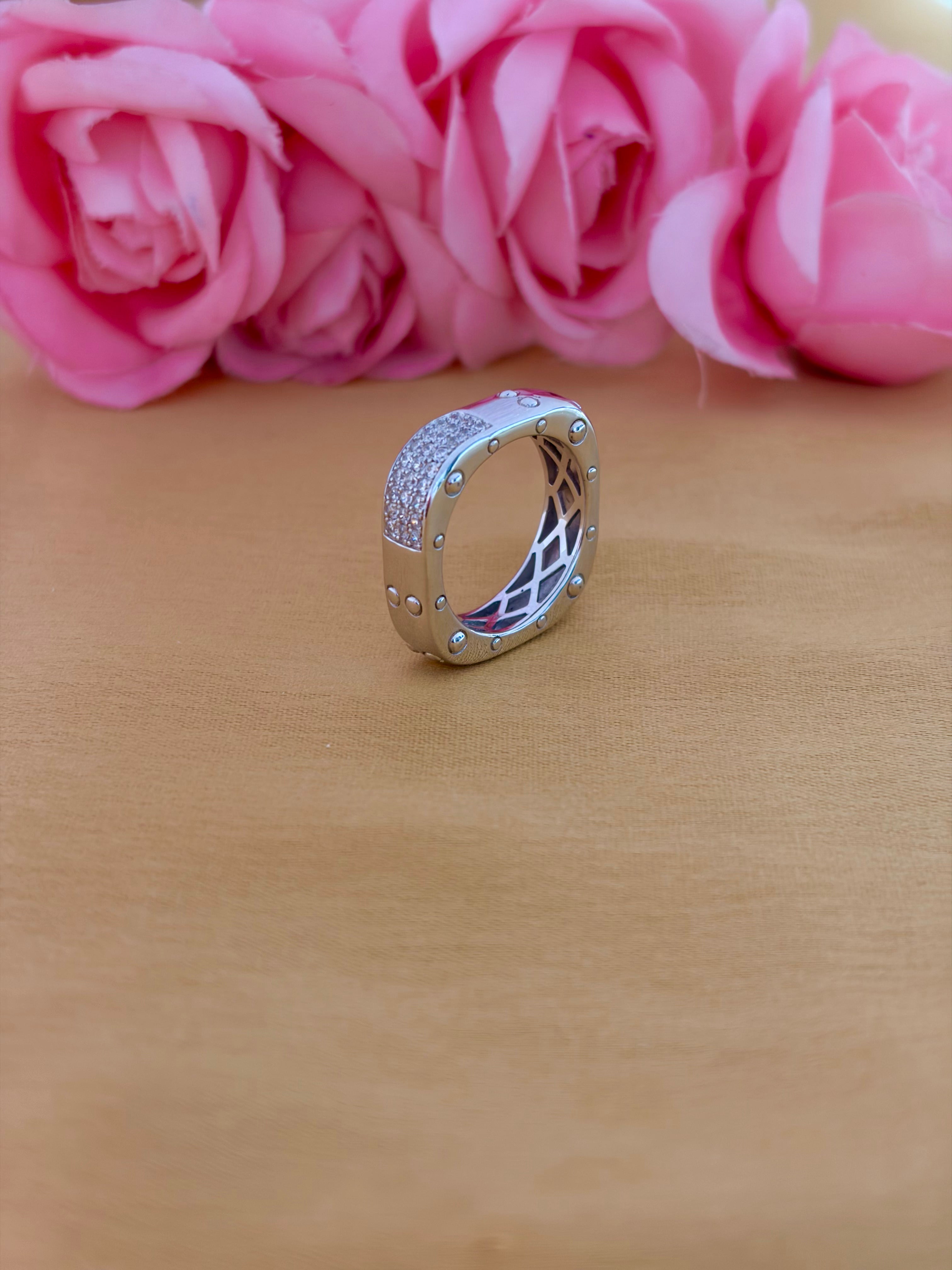 Celeste Studded Cubic Zircon Statement Ring