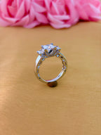 Aurora Crown Cubic Zircon Solitaire Ring