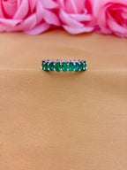 Emerald Grace Cubic Zircon Eternity Ring