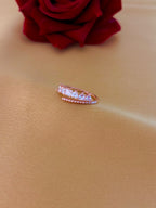 Rose Gold Multi-Stone Diamond and Pearl Accent Ring