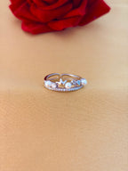 Delicate Starfish and Pearl Open Ring