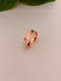 92.5 Rose Gold Honeycomb Textured Designer Band Ring