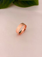 Rose Gold Greek Pattern Band Ring