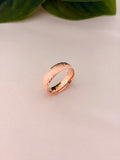 Rose Gold Textured Greek Key Band Ring