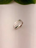 Silver Textured Classic Band Ring