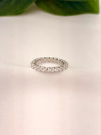 Silver Eternity CZ Band Ring