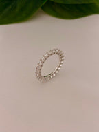 Silver Eternity CZ Band Ring