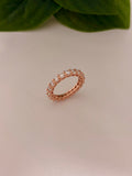 Rose Gold Eternity CZ Band Ring