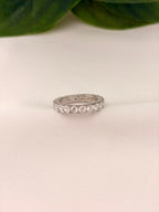 Silver Eternity CZ Stackable Band Ring