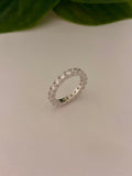 Silver Eternity CZ Stackable Band Ring