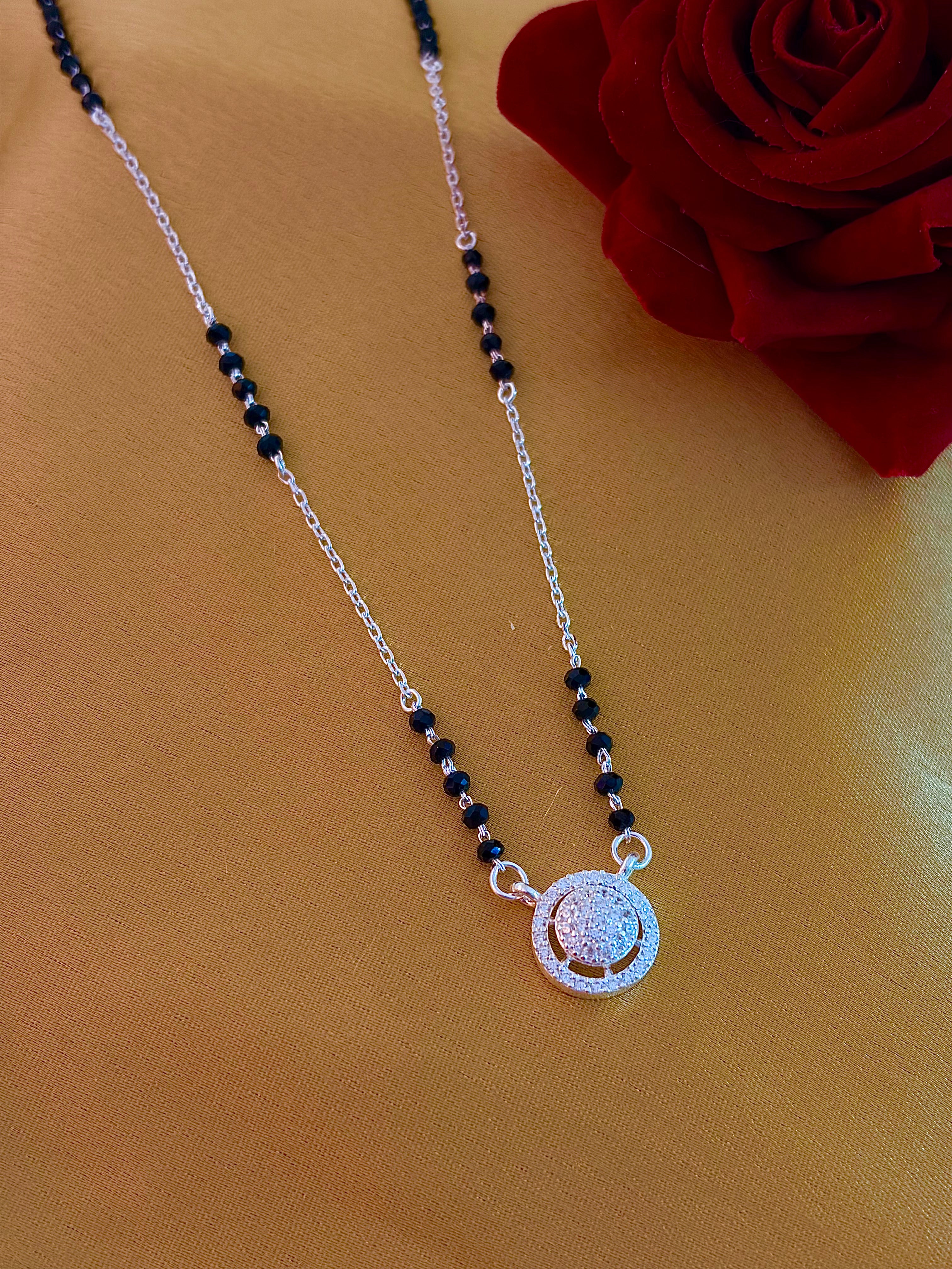 Halo Cubic Zircon Mangalsutra