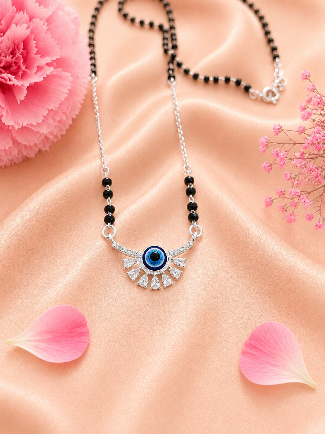 92.5 Sterling Silver Evil Eye Mangalsutra