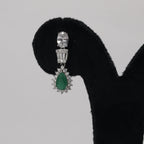 92.5 Sterling Silver Green Stone Necklace Set