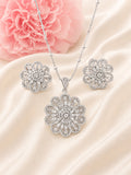 925 Sterling Silver Floral Jewellery Set