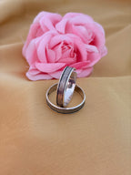 Classic Textured Silver Couple Rings