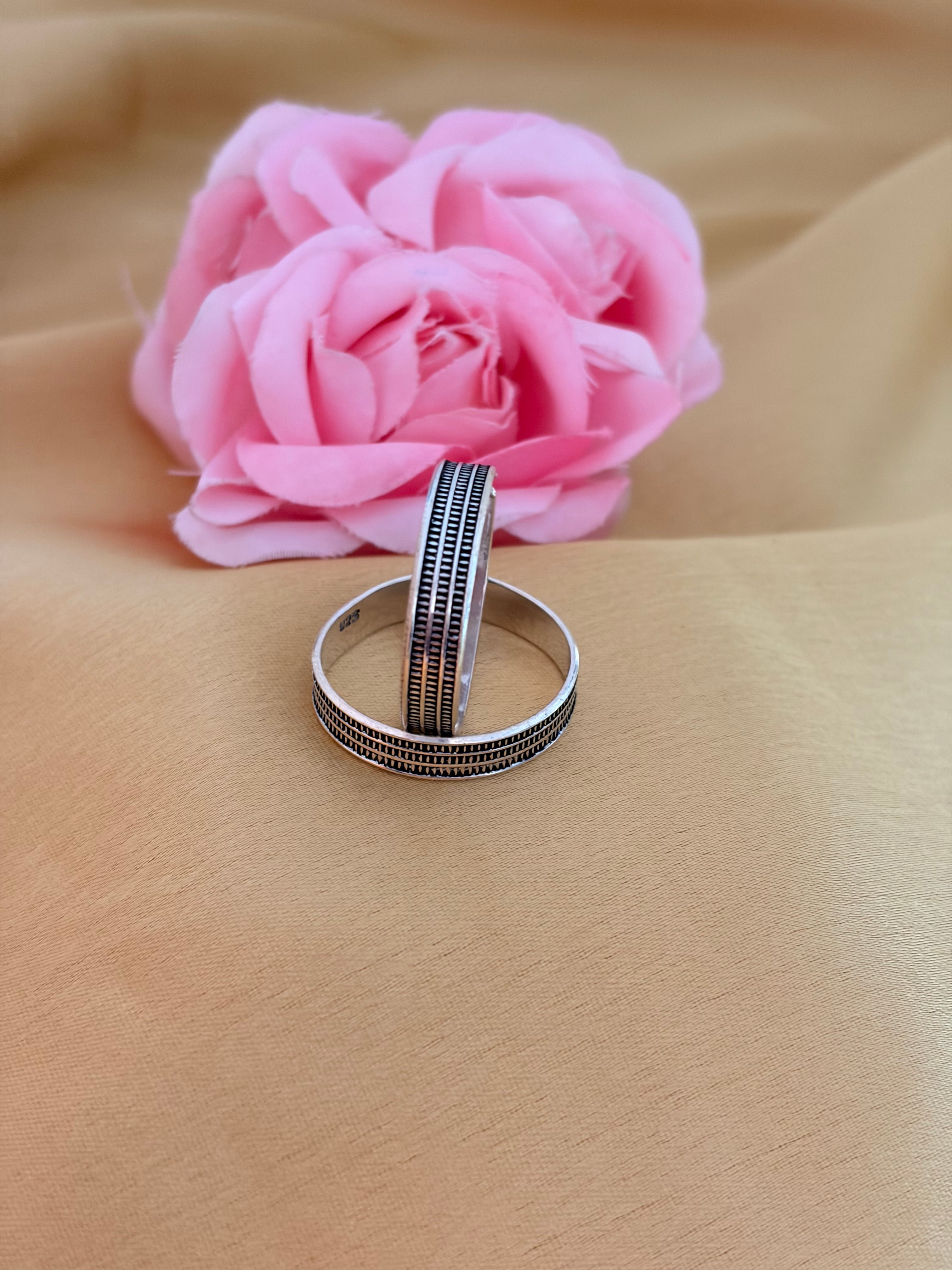 Minimalist Textured Sterling Silver Toe Ring Pair